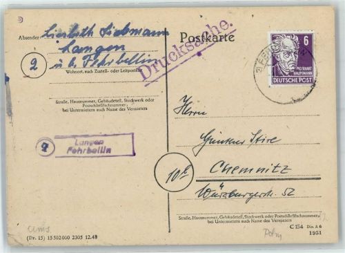 Langen Landpoststempel