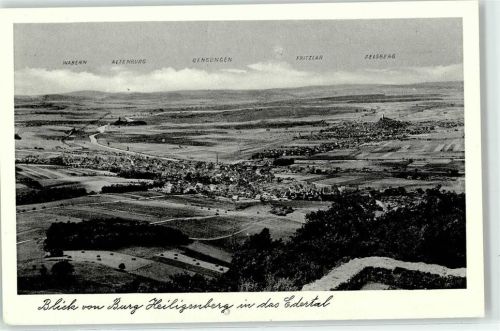 Heiligenberg Blick von Burg Heiligenberg in das Edertal