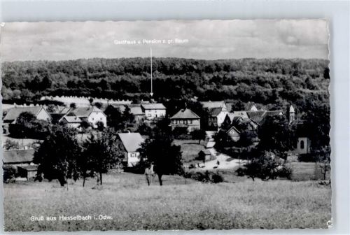 Hesselbach 1959 Landpost Hesselbach über Michelstadt (odenwald)