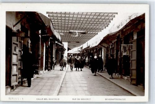 Tetuan Geschäftsstrasse Marktszene