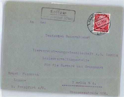 Frankfurt Landpoststempel Lossow