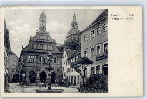 Buchen Rathaus Kirche