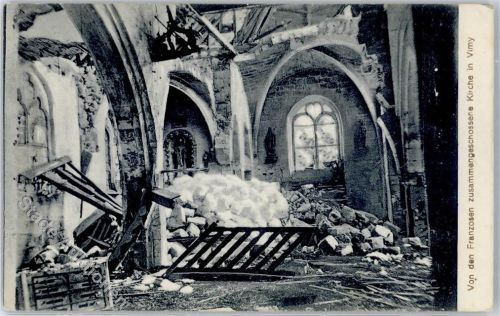 Vimy Zerstörte Kirche