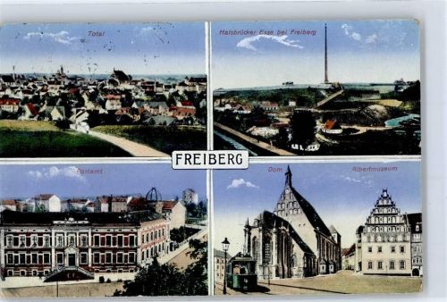 Freiberg Halsbrücker Esse Postamt Albertmuseum Dom