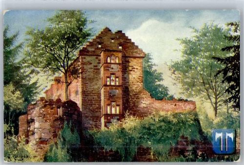 Neckarkatzenbach Die Minneburg sign.G.Rothgeb