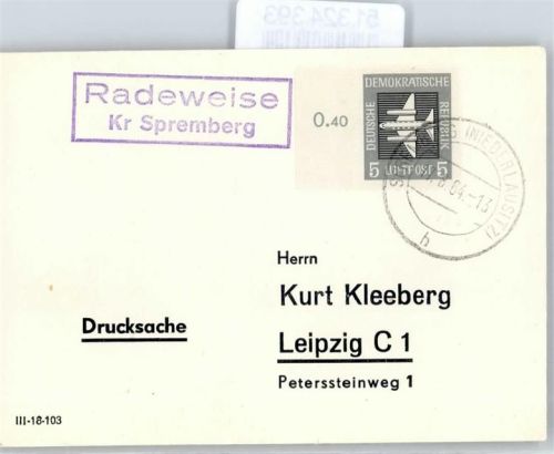 Spremberg Radeweise auf Briefdrucksache