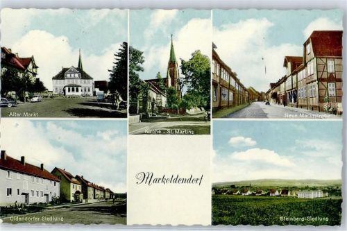 Markoldendorf 1963 Kirche St. Martins Marktplatz