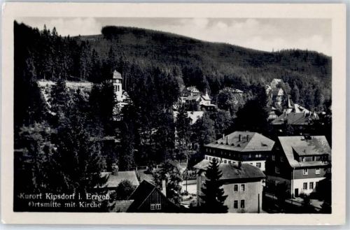 Kipsdorf Ortsmitte mit Kirche