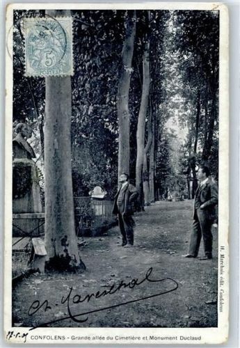 Confolens Grande Allee du Cimetiere et Monument Duclaud