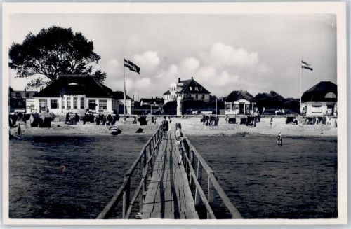 Dahme Steg Strand Boot Litfaßsäule