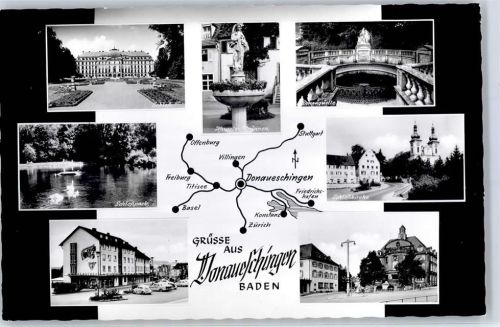 Donaueschingen Donauquelle Schlosskirche Hansele Brunnen Apotheke Autos