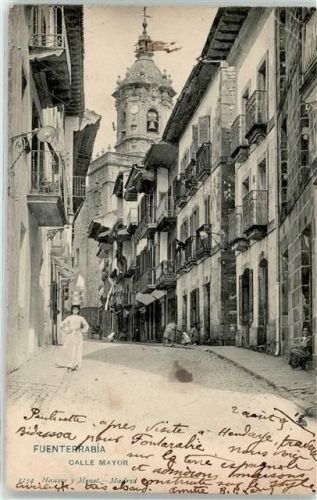 Fuenterrabia Hondarribia 1905 - Calle Mayor