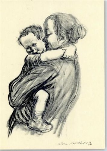 Mutter mit Jungen auf dem Arm Kollwitz, K. Künstlerkarte
