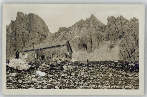 Elbigenalp Hermann v. Barth-Hütte Wolfebnerspitze Hüttenstempel