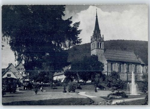 Höfen Park Springbrunnen Kirche