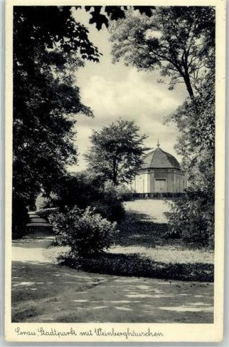 Sorau 1941 WKII Feldpost Stadtpark Weinberghäuschen