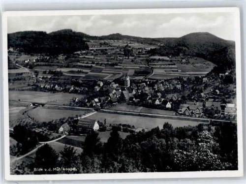 91224 W8561 Pommelsbrunn - Blick von der Mühlkoppe Cafe Pension Reiser