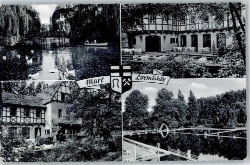 Marl 1965 Gasthaus Loemühle Schwimmbad