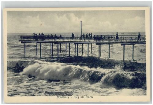 Norderney Steg bei Sturm