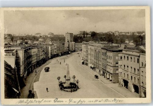 Mühldorf 1917 Obere Stadt Platzansicht Kriegerdenkmal