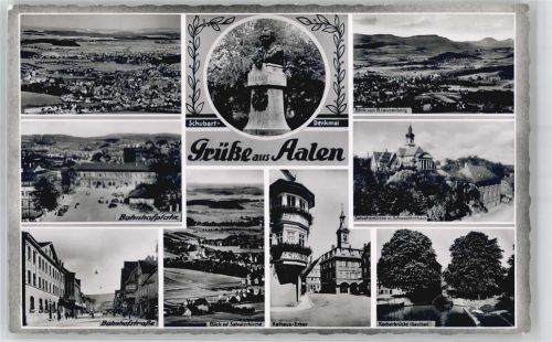 Aalen Schubert Denkmal Bahnhofsplatz Bahnhofstrasse Kocherbrücke