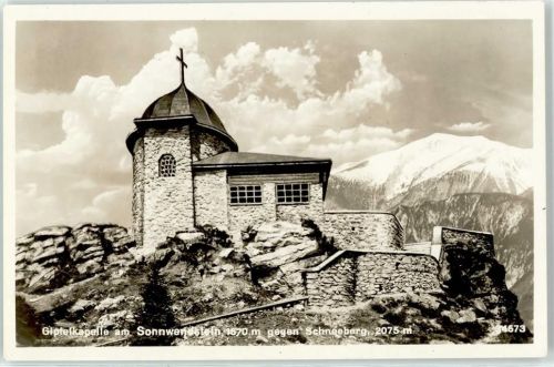 Sonnwendstein Gipfelkapelle Schneeberg