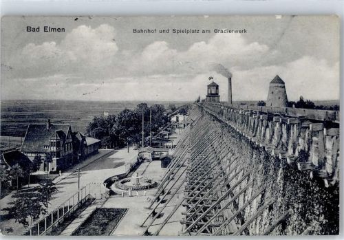 Bad Salzelmen 1915 Bahnhof Spielplatz Gradierwerk