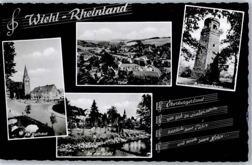 Wiehl Gasthaus Bahnhofsgaststätte Rathaus Bismarckturm