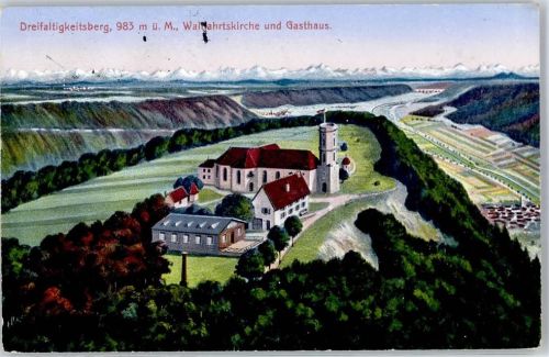 Spaichingen Dreifaltigkeitsberg Wallfahrtskirche Gasthaus Bahnpost Konstanz Offenburg Zug Nr. 1413