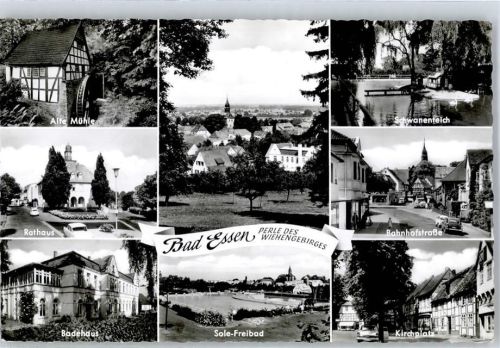Bad Essen Alte Mühle Schwanenteich Bahnhofstraße Rathaus Badehaus Schwimmbad Kirchplatz