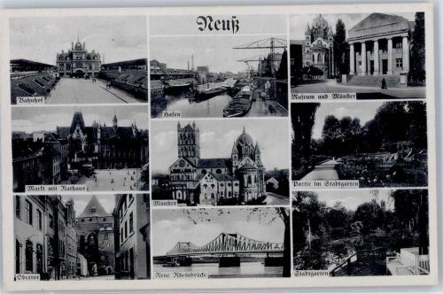 Neuss Bahnhof Hafen Museum Münster Stadtgarten Marktplatz Rathaus Obertor Neue Rheinbrücke