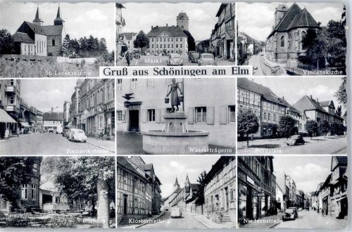 Schöningen St Lorenzkirche Markt Wasserträgerin