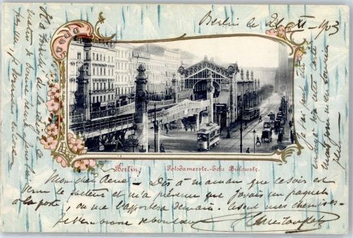 Schöneberg 1903 Potsdamerstraße Ecke Bülowstraße Straßenbahn Hochbahn