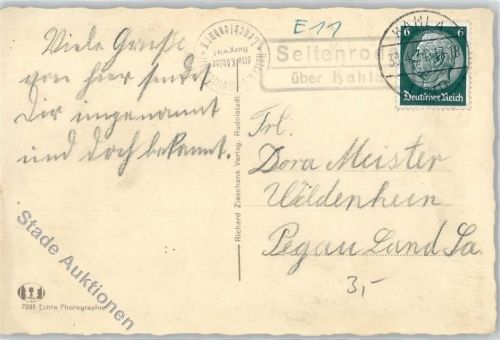 Seitenroda Landpoststempel Leuchtenburg