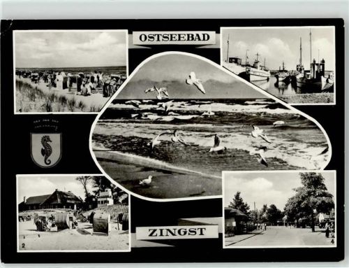 Zingst Strand Gasthaus Strandhalle Hafen Strandstraße Wappen