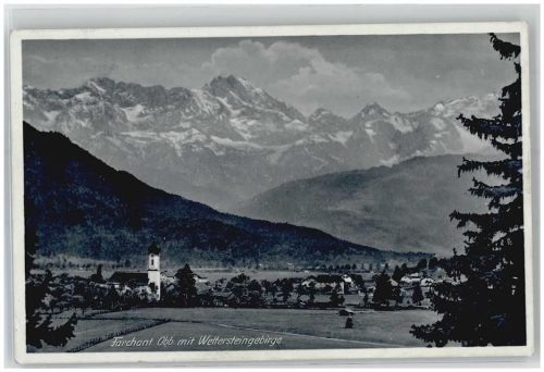 Farchant Blick auf Farchant Wettersteingebirge