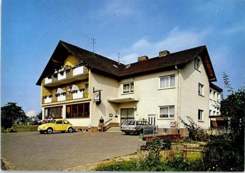 97907 W6981 Hasloch , Main - Gasthaus Pension Zum Hirschen VW Käfer