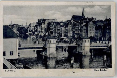 Elbing 1941 WK II Feldpost Hohe Brücke