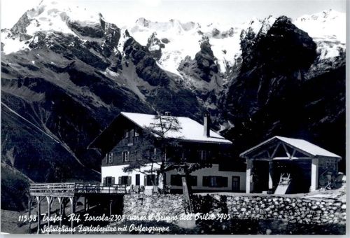 Forcola Schutzhaus Furkelspitze Winter-Karte