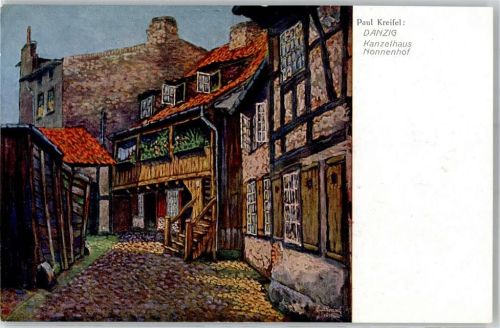 Danzig Kanzelhaus Nonnenhof sign. Paul Kreisel