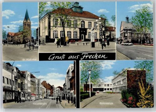 50226 W5020 Frechen - St.Audomar Kirche Hauptstraße Rathaus Litfaßsäule