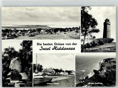 Insel Hiddensee Hafen Kloster Steilküste Leuchtturm Dornbusch Grabstätte Gerhard Hauptmann AKU2