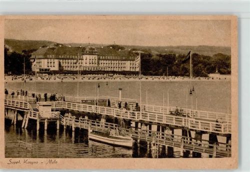 Zoppot Motorschiff Schwimmbad Strand