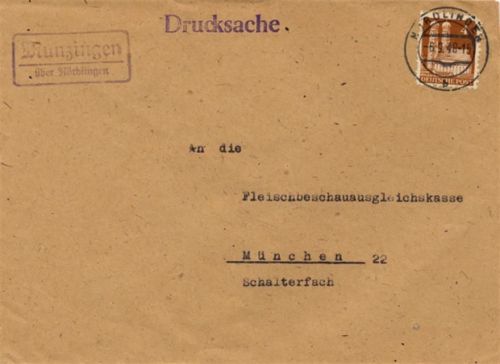 Munzingen Landpoststempel