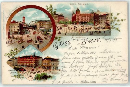 Berlin, unsortiert 1899 Königsstraße Polizei-Präsidium Alexanderplatz Grand Hotel