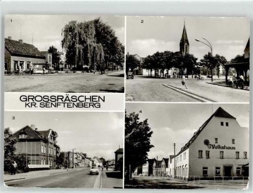 Großräschen Ernst Thälmann Straße Platz der Einheit Rathaus Gasthaus Volkshaus Kirche