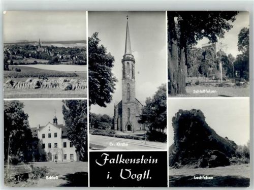 Falkenstein Schlossfelsen Lochfelsen Schloss Evangelische Kirche