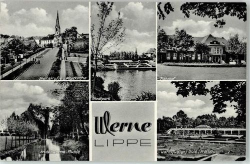 Werne Steinstrasse Kirche Schwimmbad Bahnhof Stadtpark