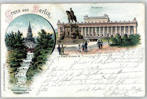 Berlin, unsortiert 1900 Museum Wassersturz im Victoria Park