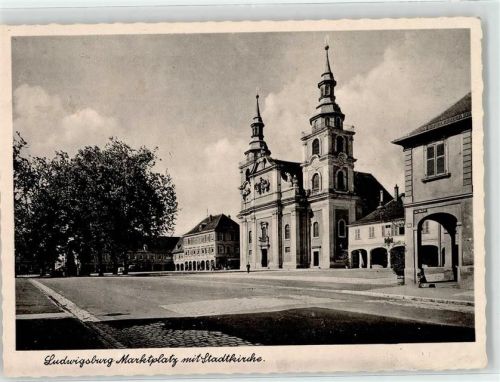 Ludwigsburg marktplatz Stadtkirche